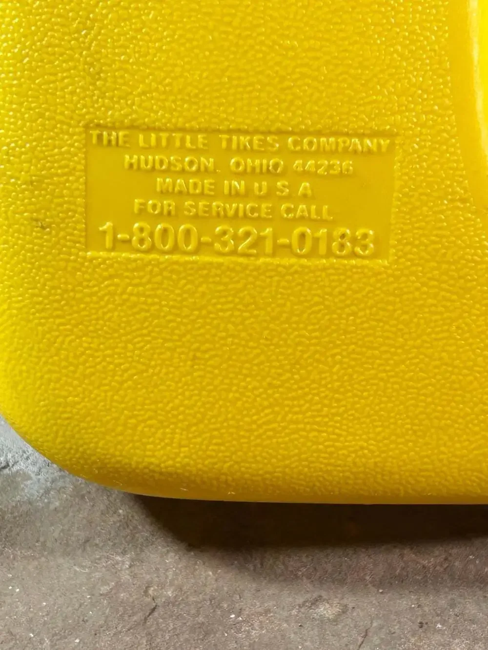 Vintage Little Tikes Yellow Toy Camping Canteen with blue strap
